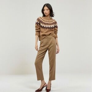 NWT Veronica Beard Netta Pant in heather russet. Size 4.